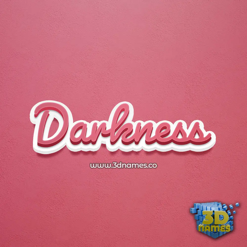 darkness in Red Scribble style - 3D name wallpaper