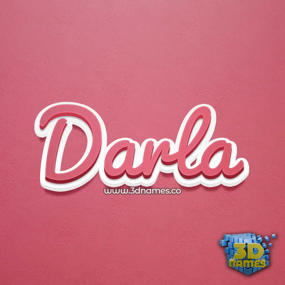 darla in Red Scribble style - 3D name wallpaper