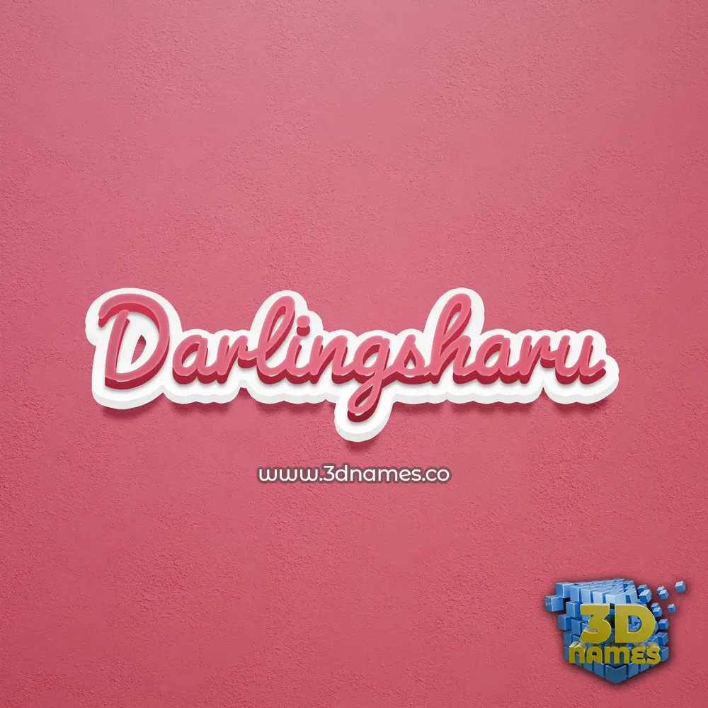 darlingsharu in Red Scribble style - 3D name wallpaper