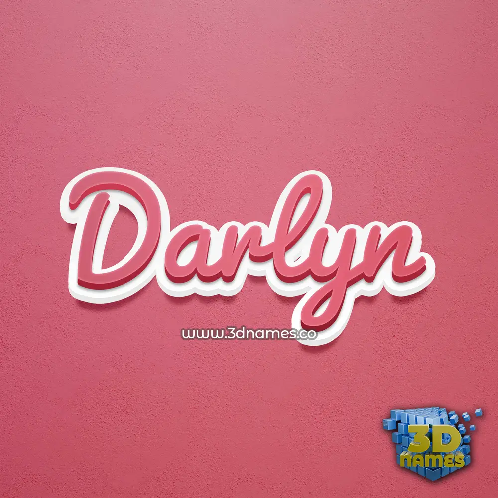 darlyn in Red Scribble style - 3D name wallpaper
