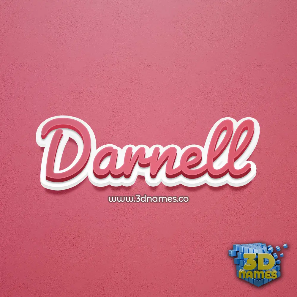 darnell in Red Scribble style - 3D name wallpaper