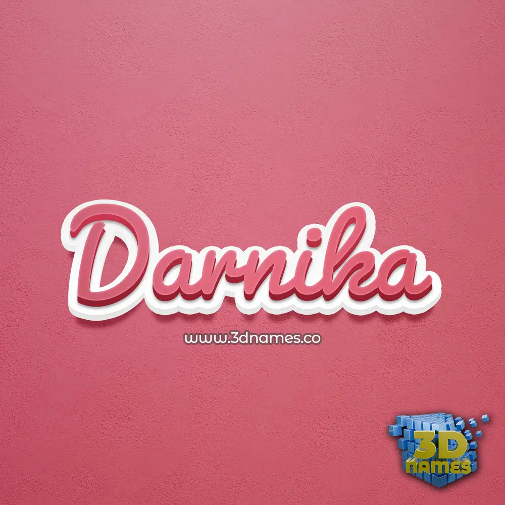 darnika in Red Scribble style - 3D name wallpaper