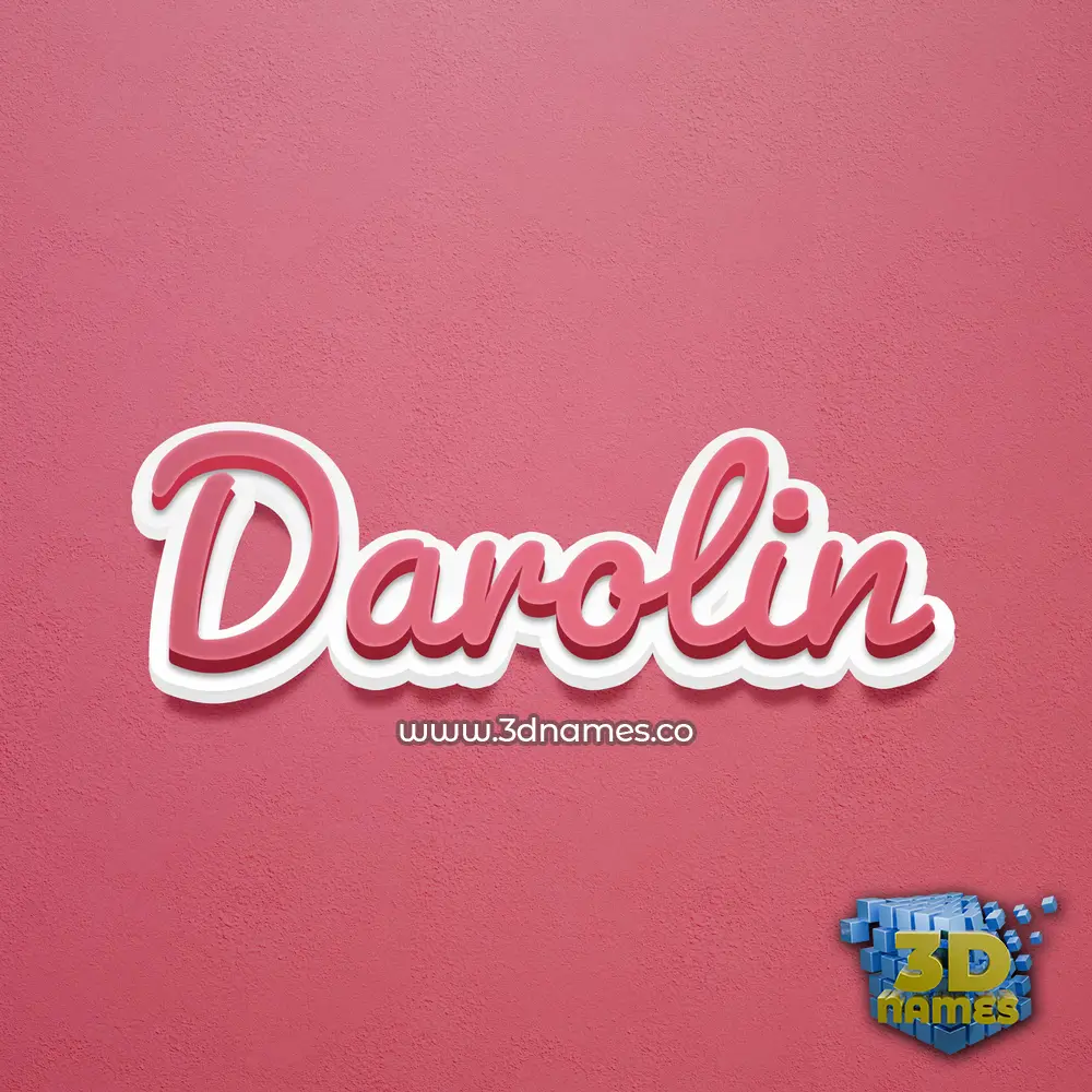 darolin in Red Scribble style - 3D name wallpaper