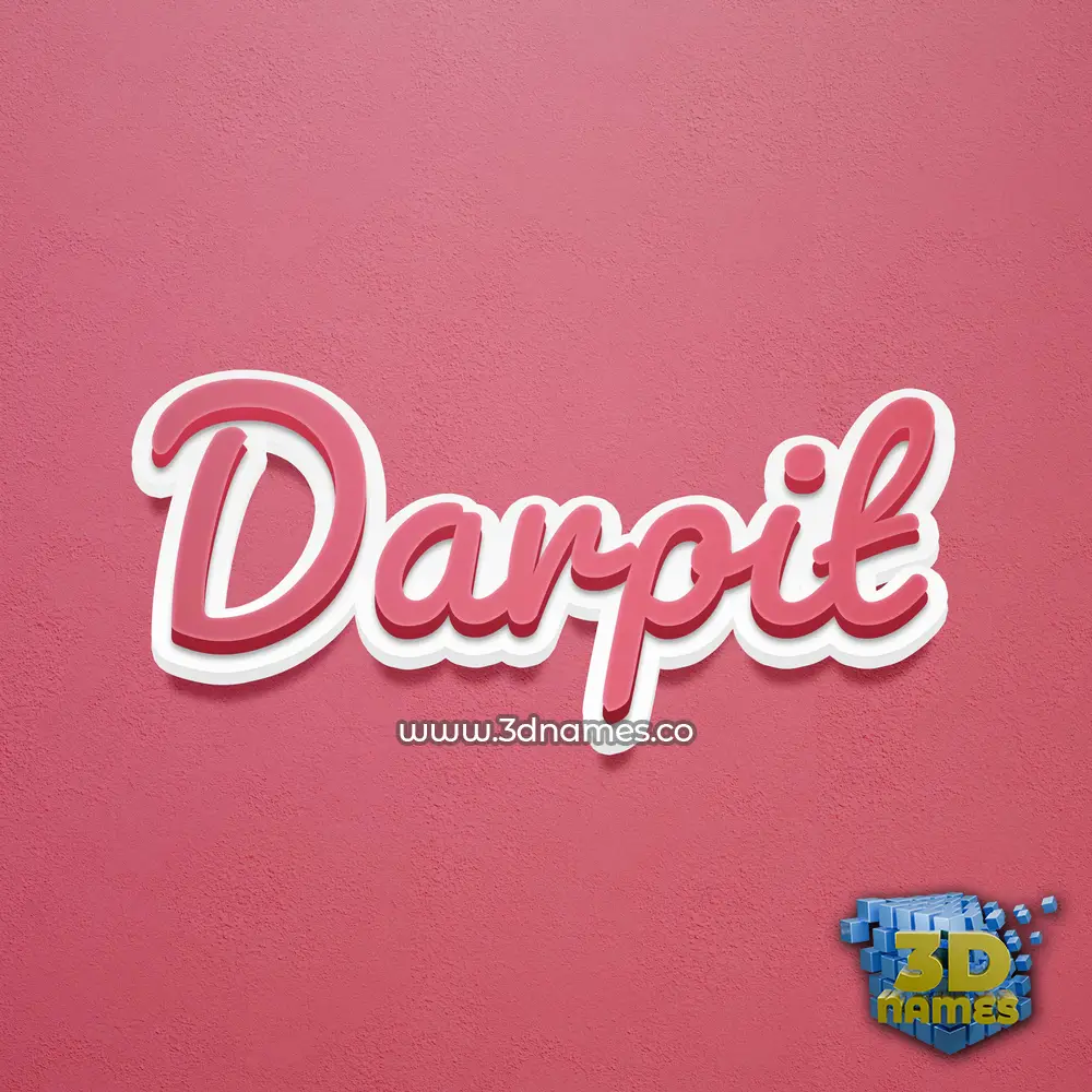darpit in Red Scribble style - 3D name wallpaper
