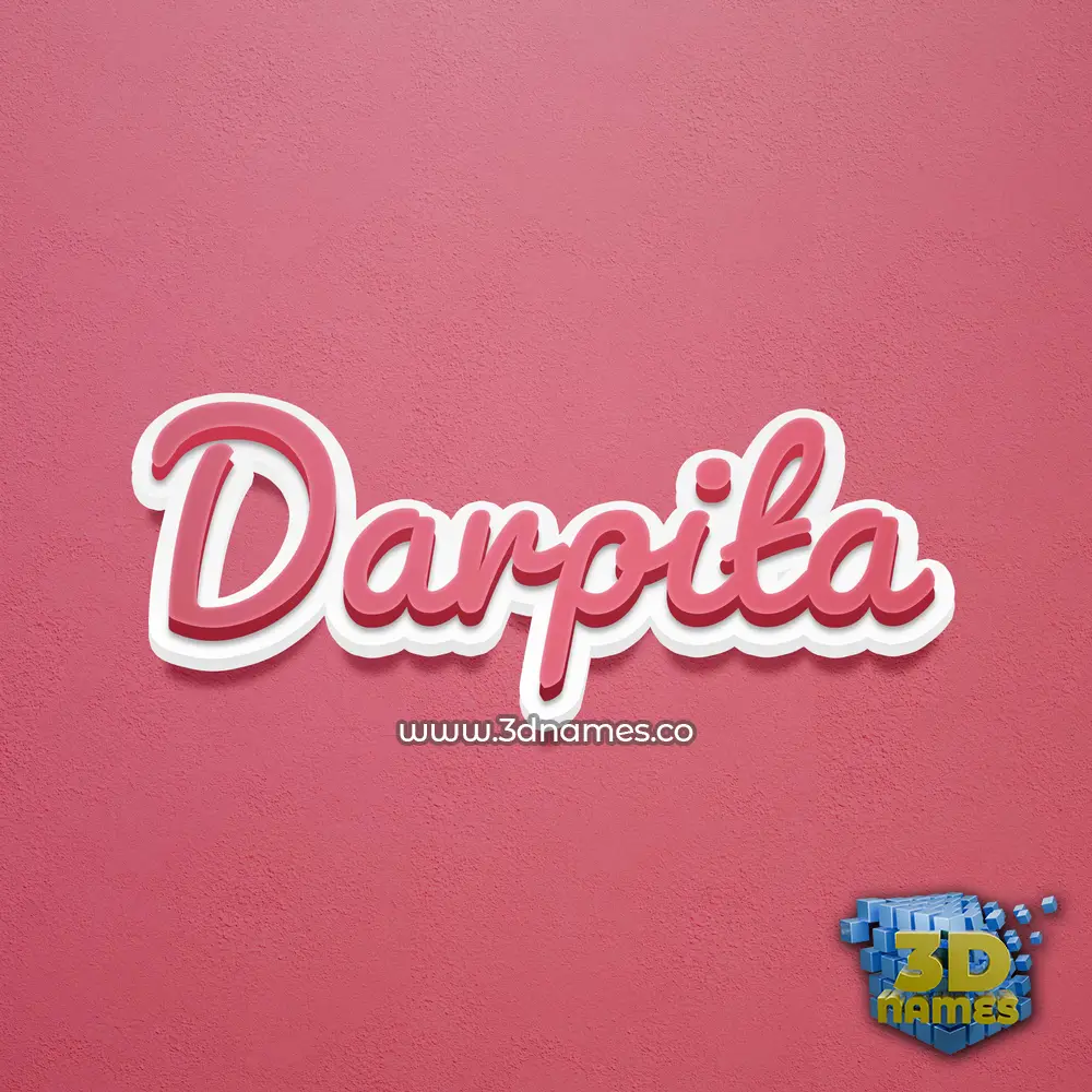 darpita in Red Scribble style - 3D name wallpaper