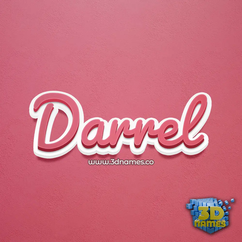 darrel in Red Scribble style - 3D name wallpaper