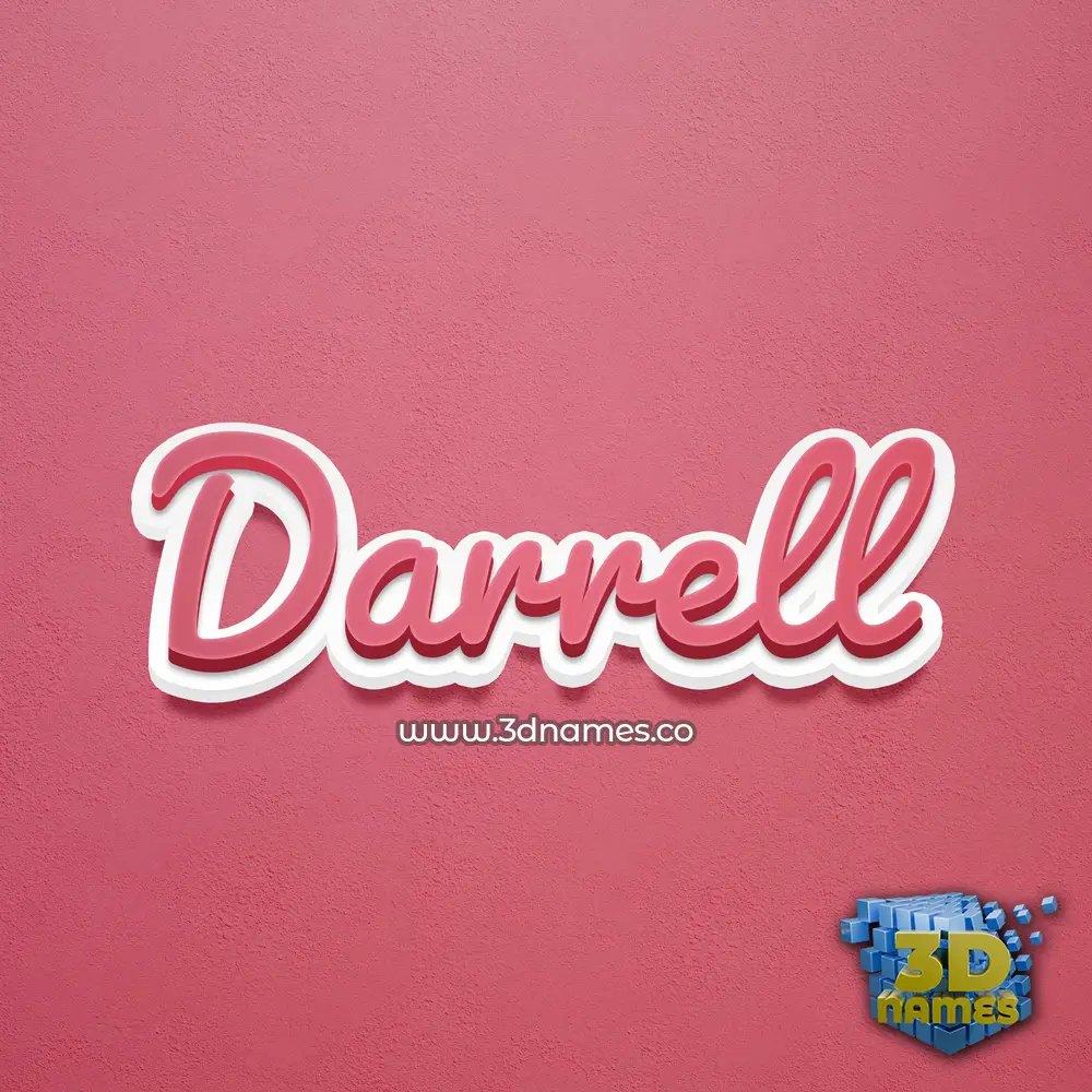 darrell in Red Scribble style - 3D name wallpaper
