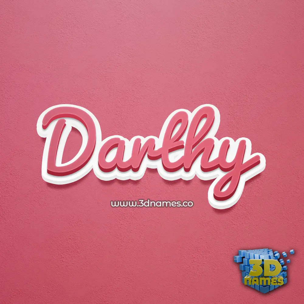 darthy in Red Scribble style - 3D name wallpaper