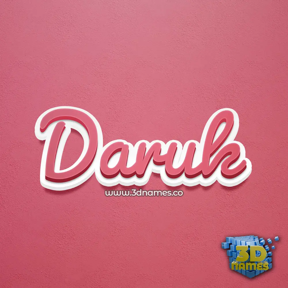 daruk in Red Scribble style - 3D name wallpaper
