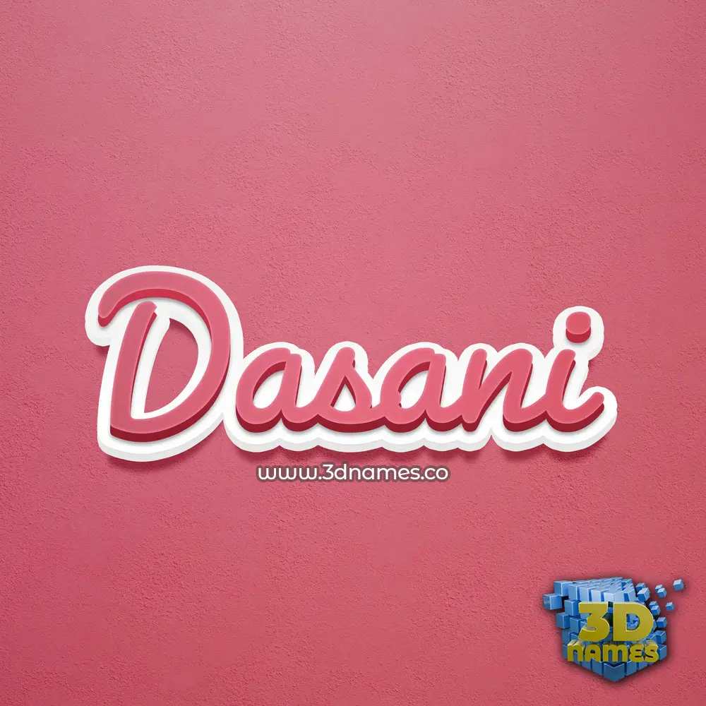 dasani in Red Scribble style - 3D name wallpaper
