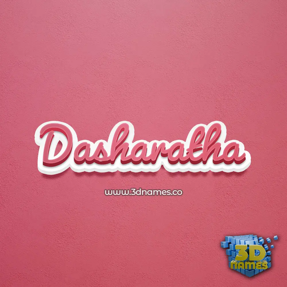 dasharatha in Red Scribble style - 3D name wallpaper