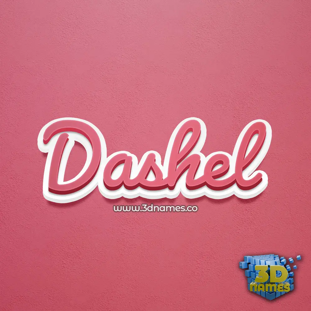 dashel in Red Scribble style - 3D name wallpaper