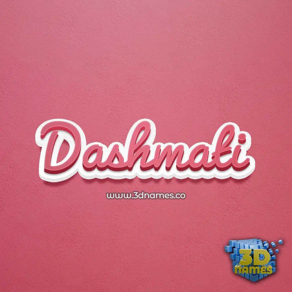 dashmati in Red Scribble style - 3D name wallpaper