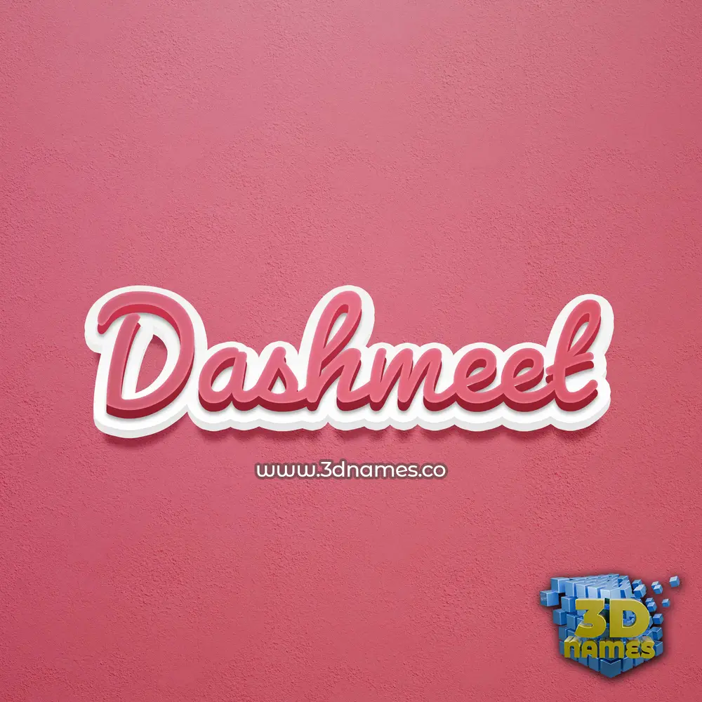 dashmeet in Red Scribble style - 3D name wallpaper