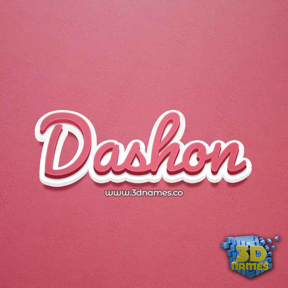 dashon in Red Scribble style - 3D name wallpaper