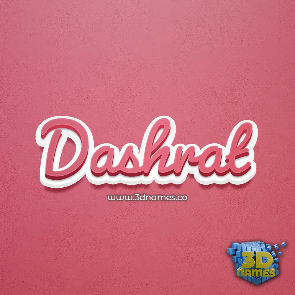 dashrat in Red Scribble style - 3D name wallpaper