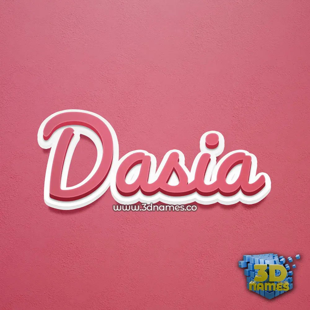 dasia in Red Scribble style - 3D name wallpaper