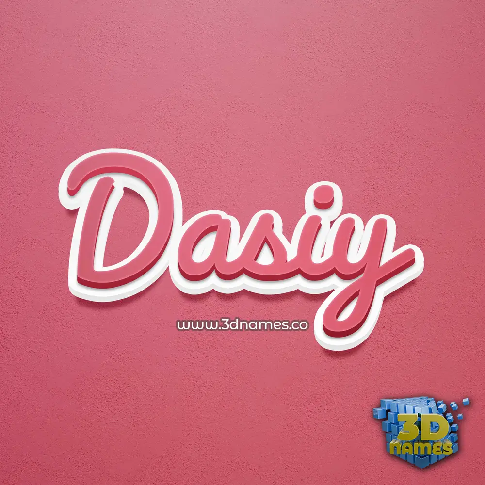 dasiy in Red Scribble style - 3D name wallpaper