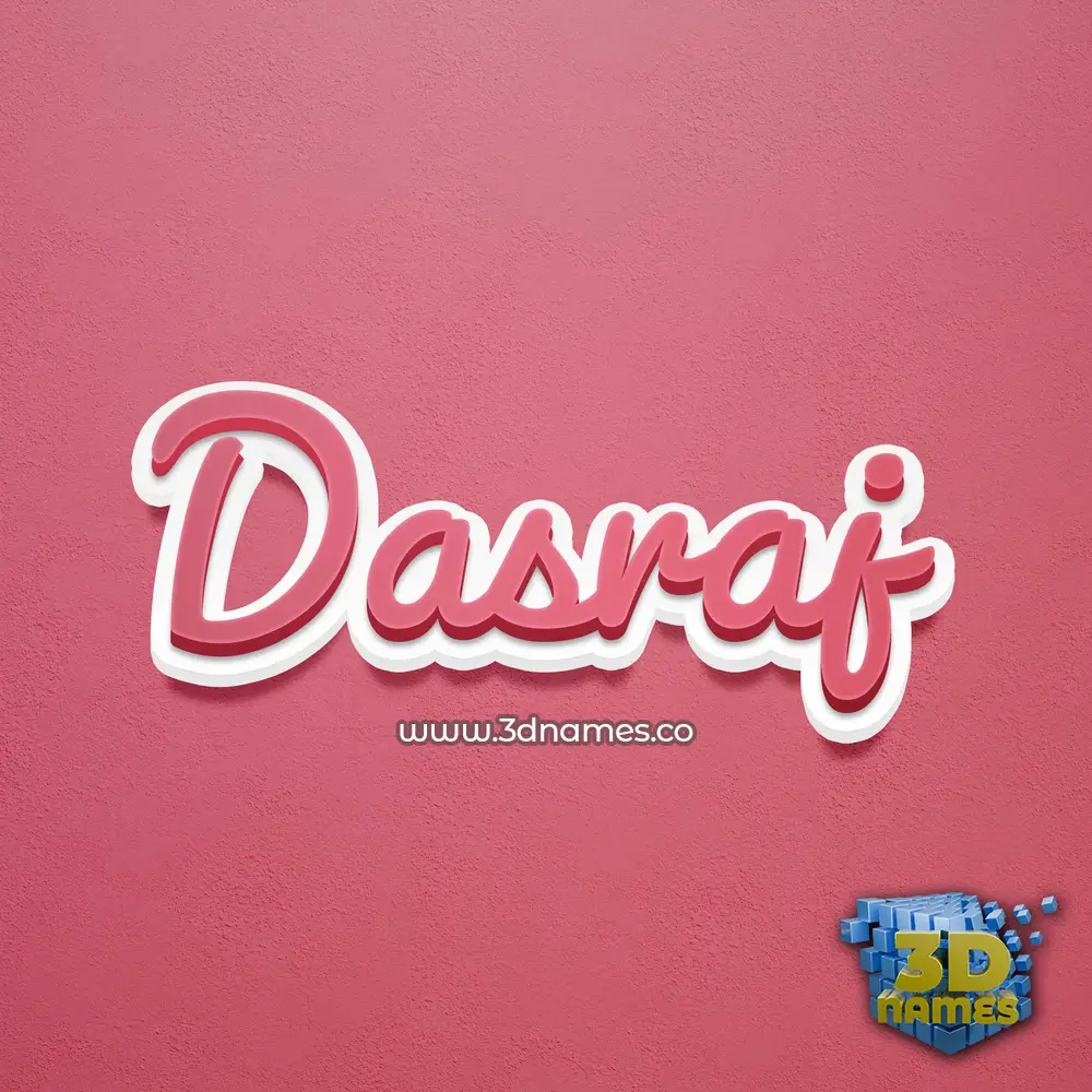 dasraj in Red Scribble style - 3D name wallpaper