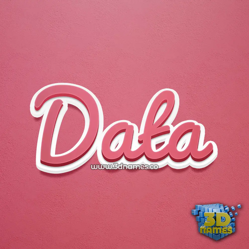 data in Red Scribble style - 3D name wallpaper