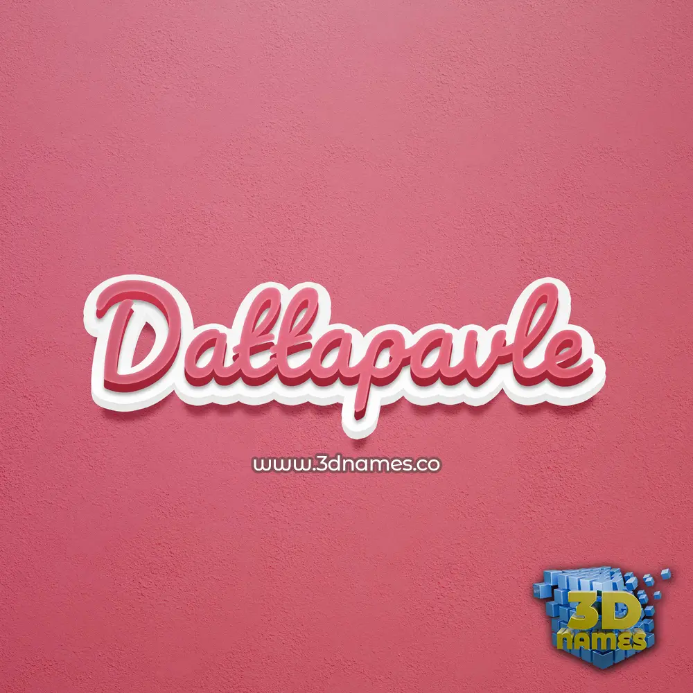dattapavle in Red Scribble style - 3D name wallpaper