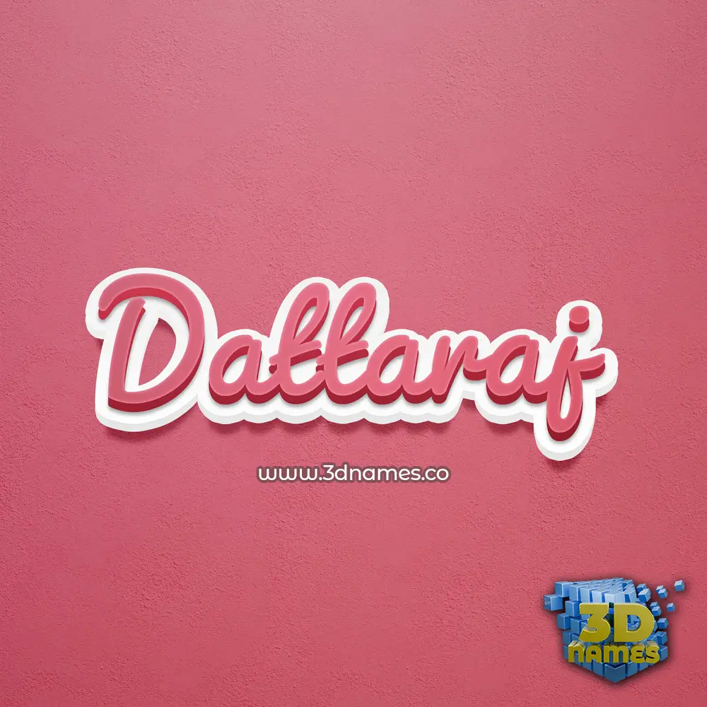 dattaraj in Red Scribble style - 3D name wallpaper