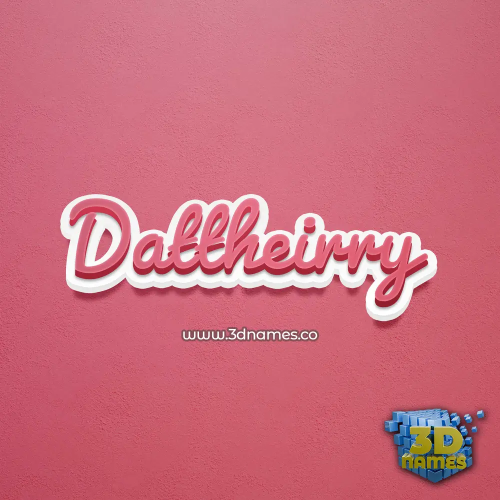 dattheirry in Red Scribble style - 3D name wallpaper