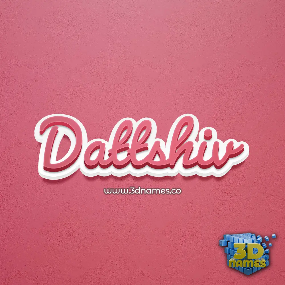 dattshiv in Red Scribble style - 3D name wallpaper