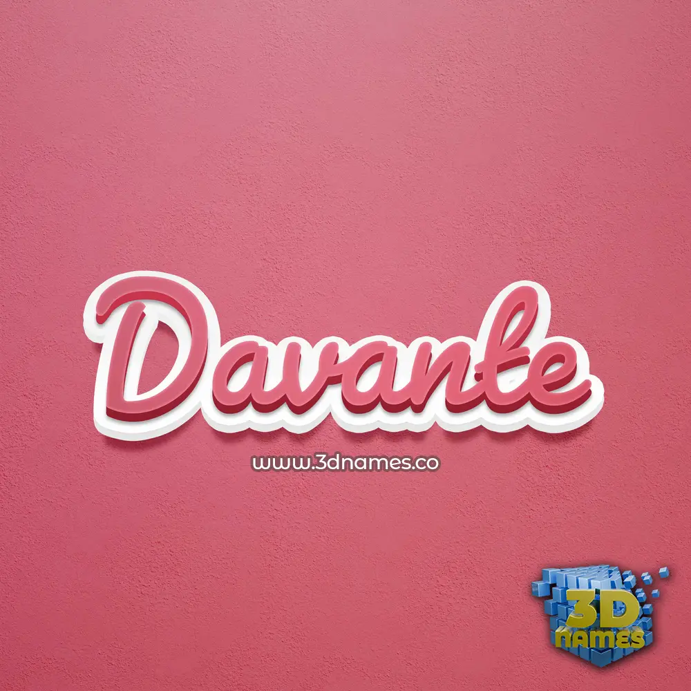 davante in Red Scribble style - 3D name wallpaper