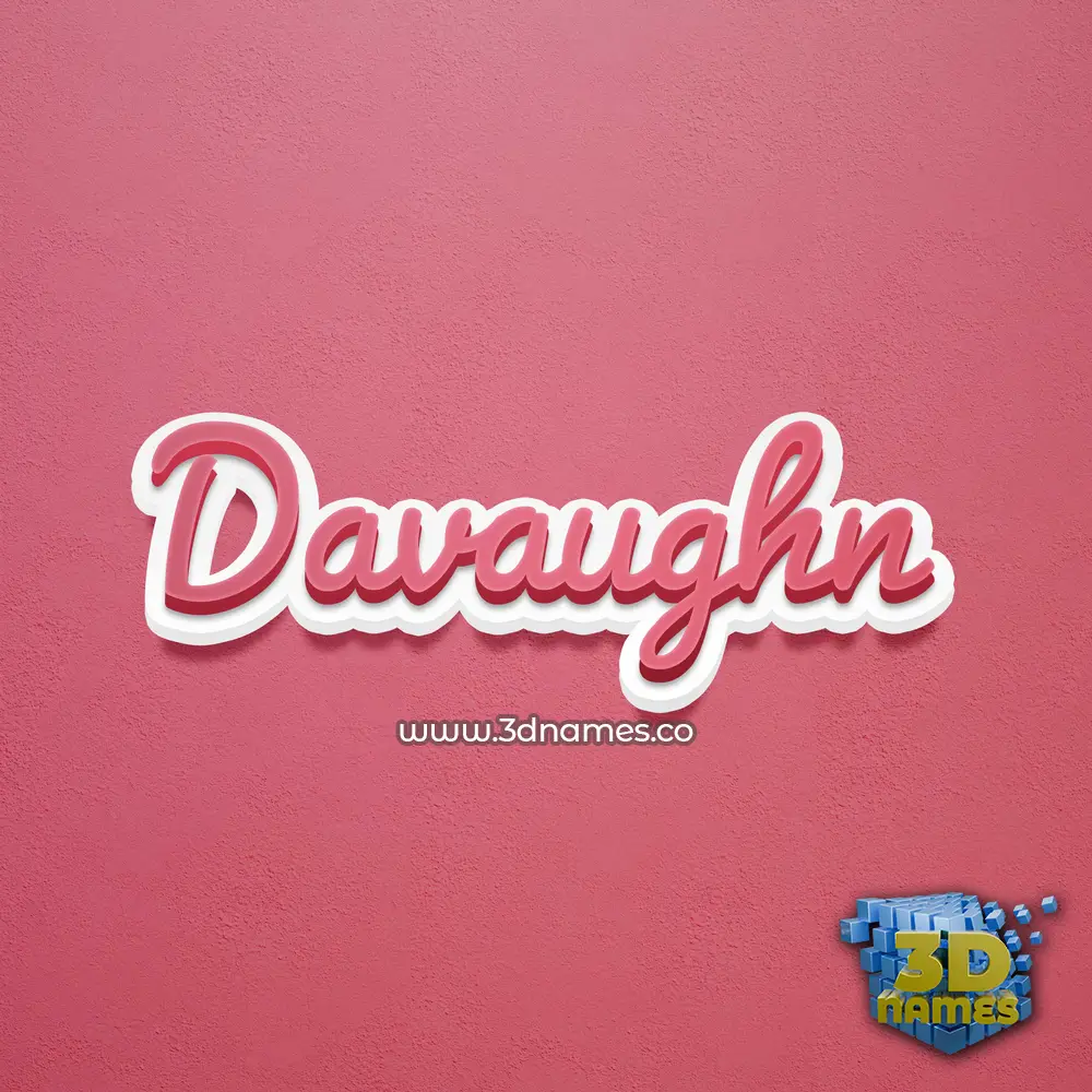davaughn in Red Scribble style - 3D name wallpaper