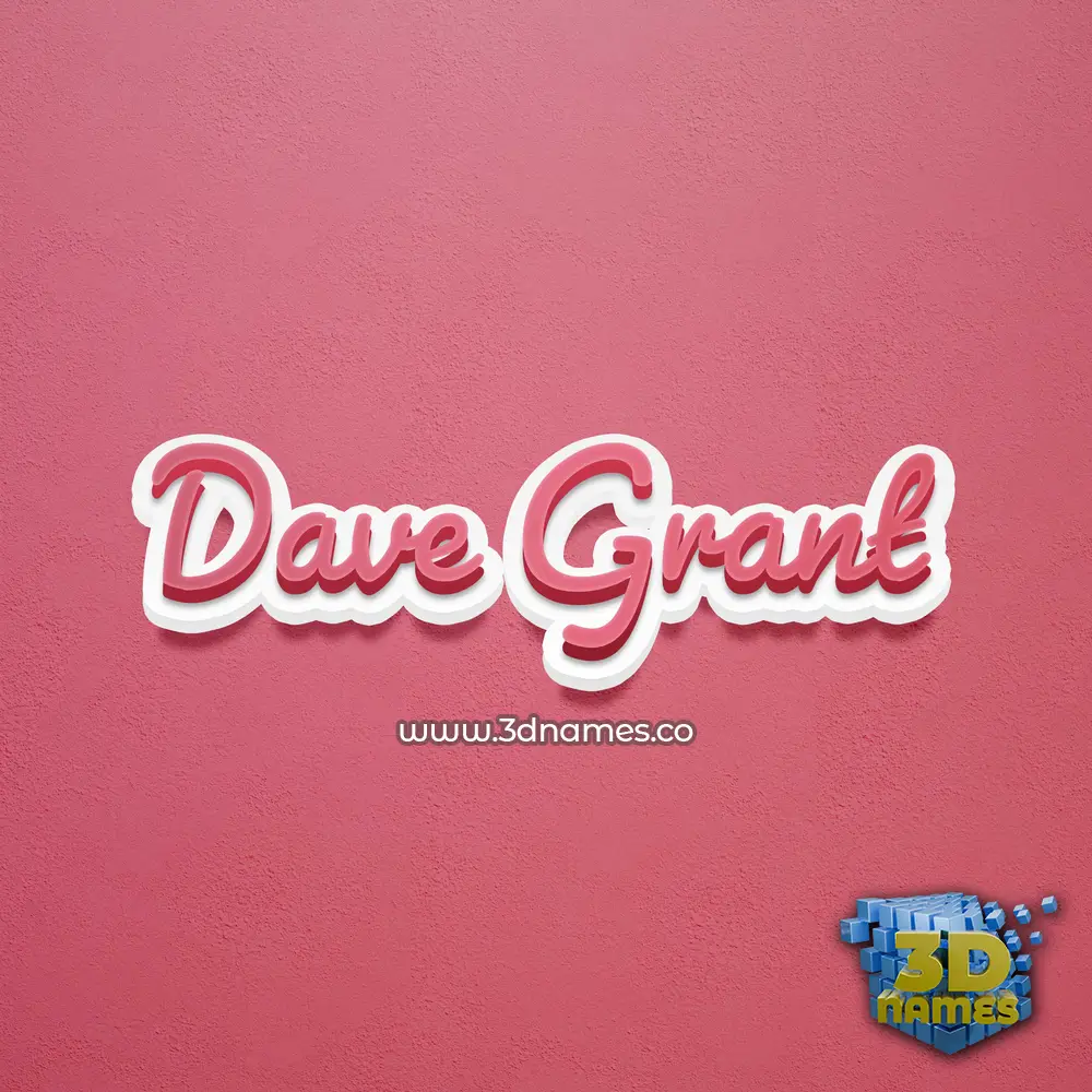 dave grant in Red Scribble style - 3D name wallpaper