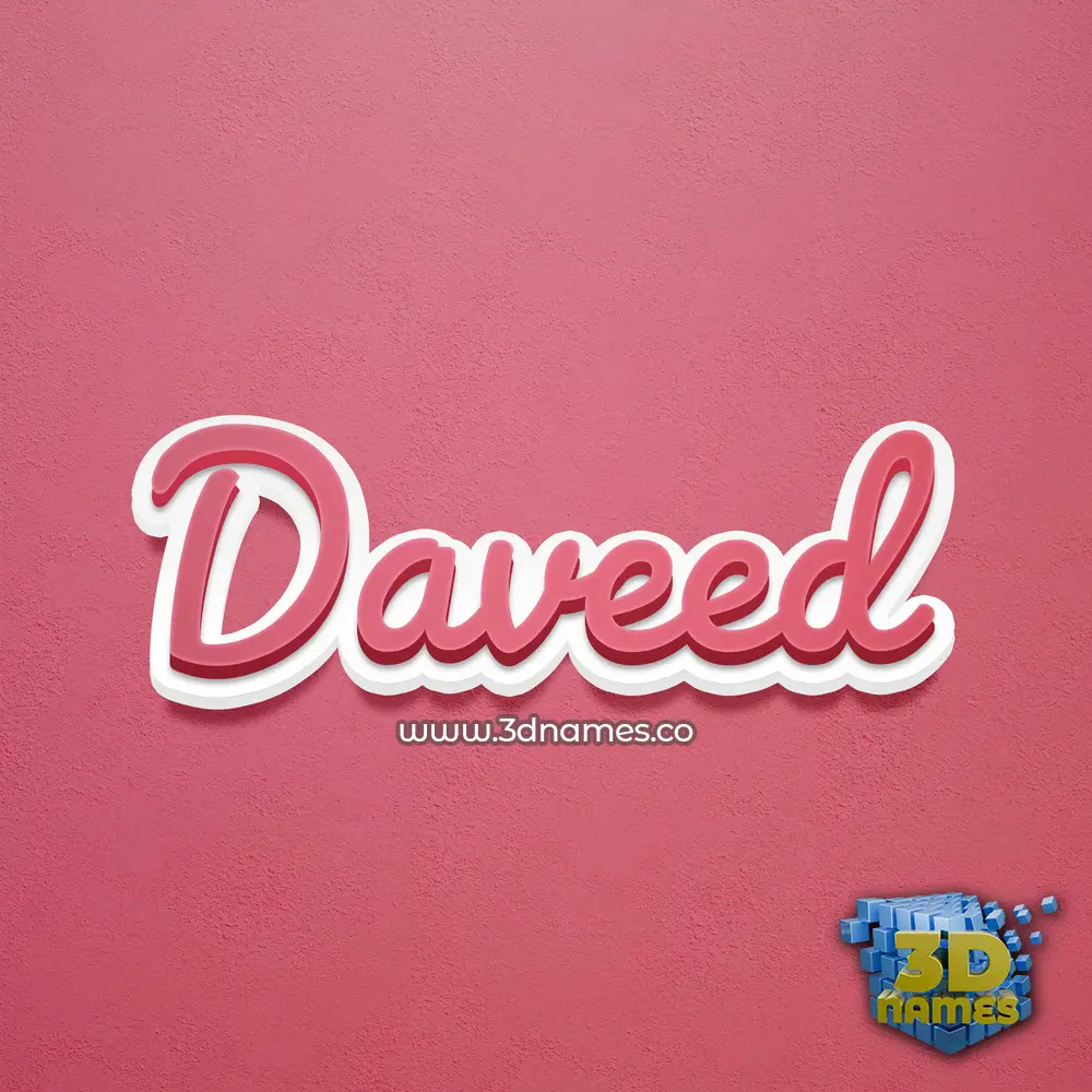daveed in Red Scribble style - 3D name wallpaper