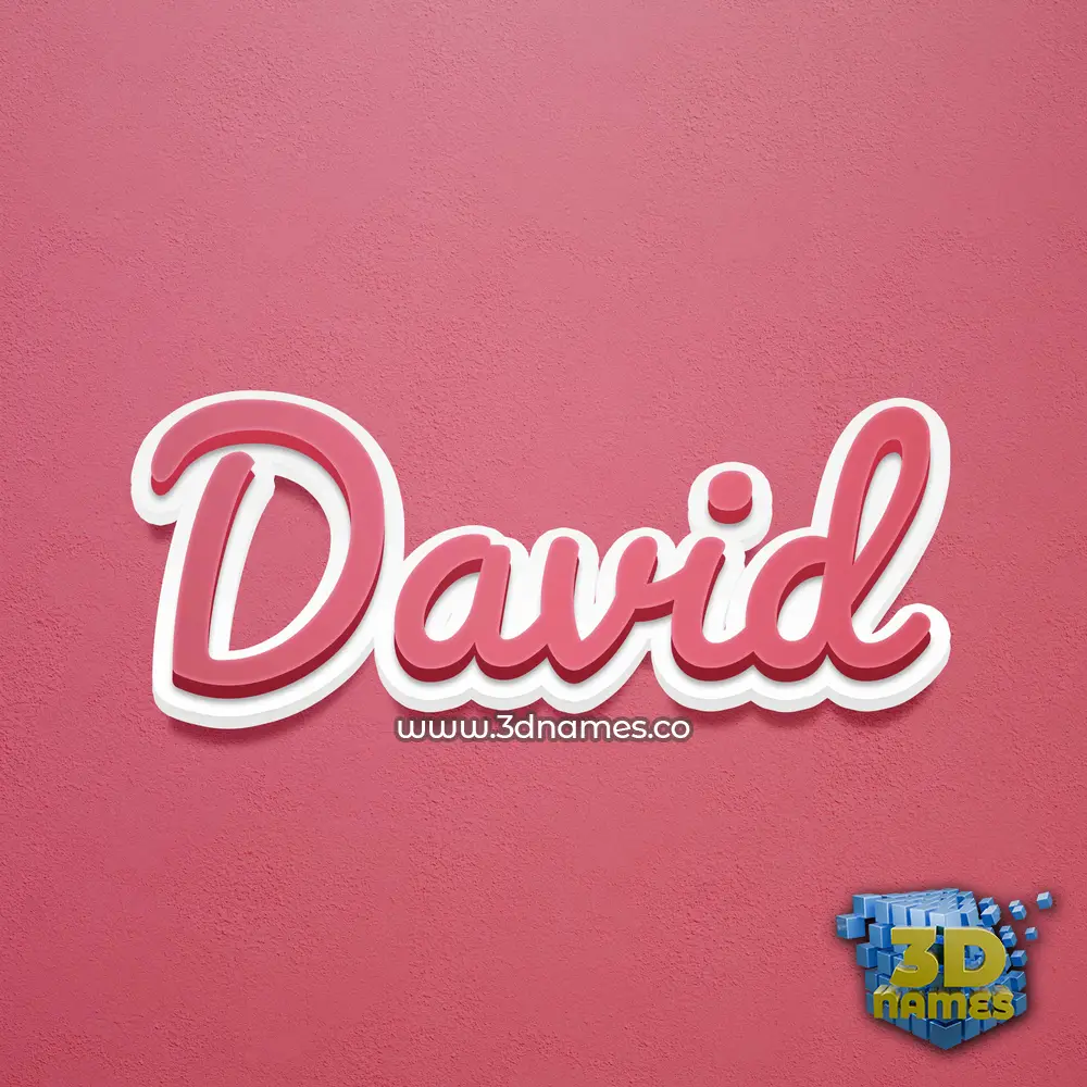 david in Red Scribble style - 3D name wallpaper