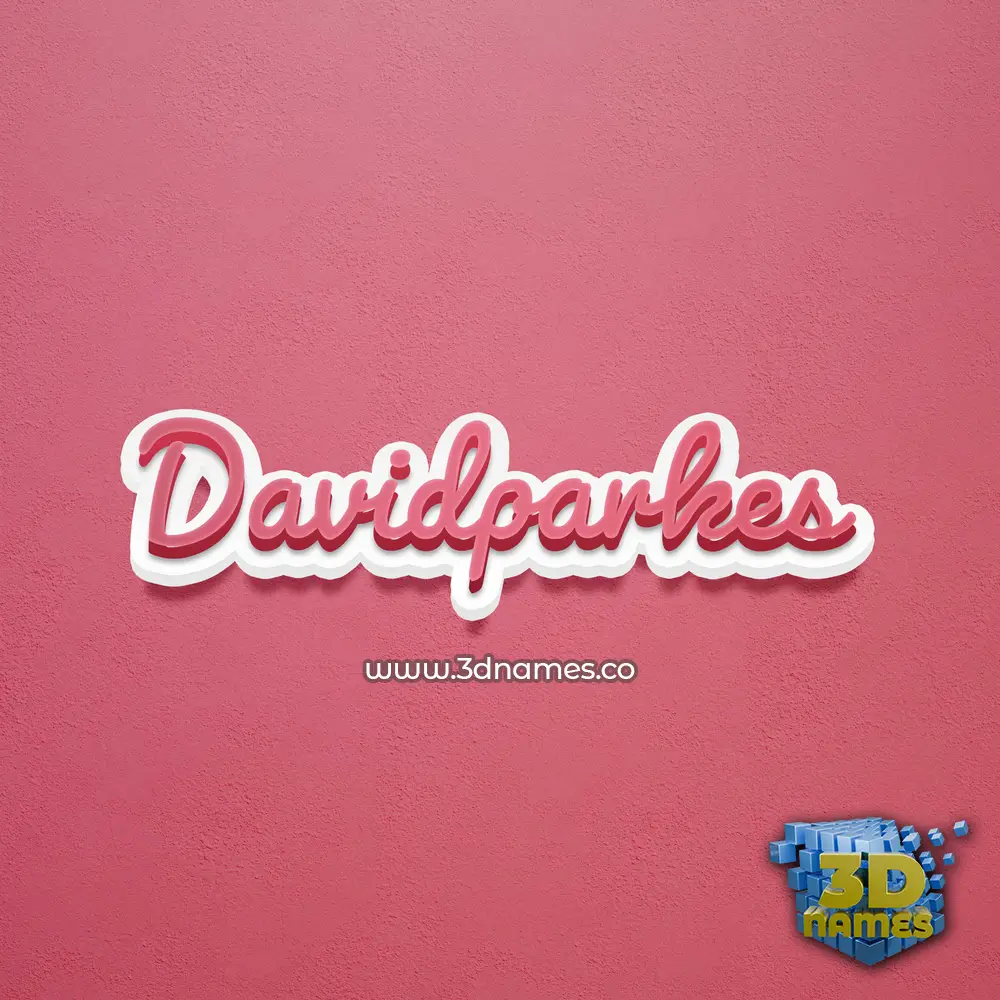 davidparkes in Red Scribble style - 3D name wallpaper