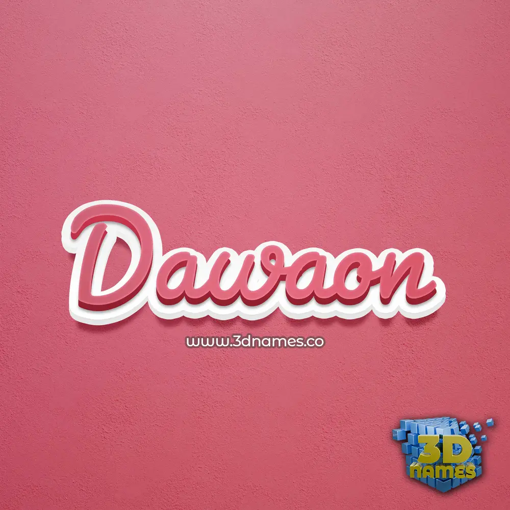 dawaon in Red Scribble style - 3D name wallpaper