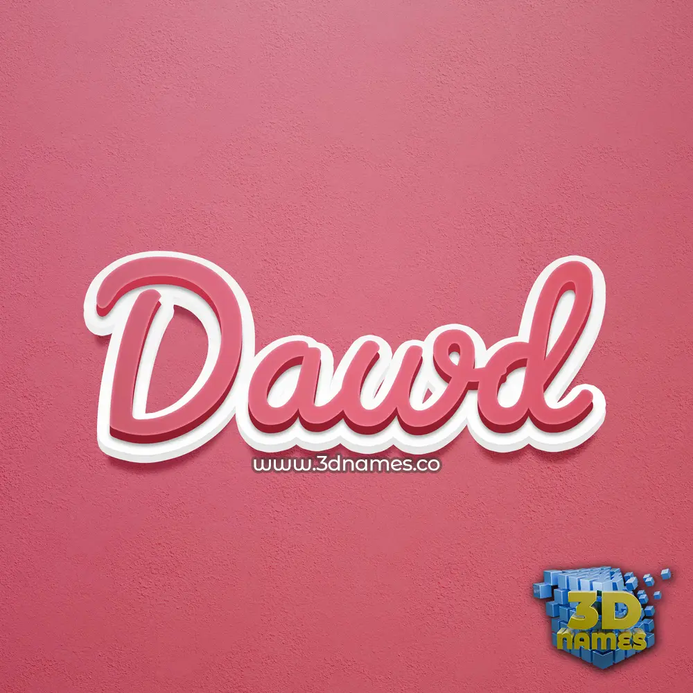 dawd in Red Scribble style - 3D name wallpaper