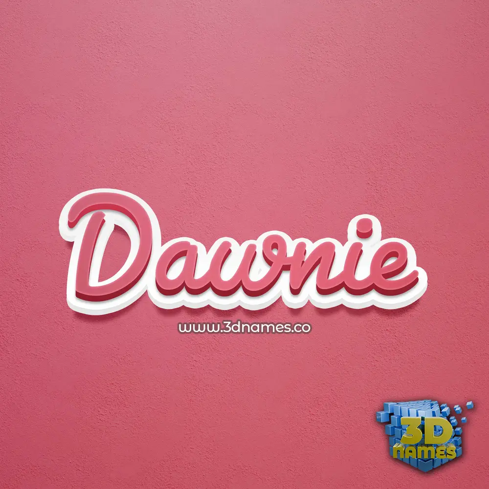 dawnie in Red Scribble style - 3D name wallpaper