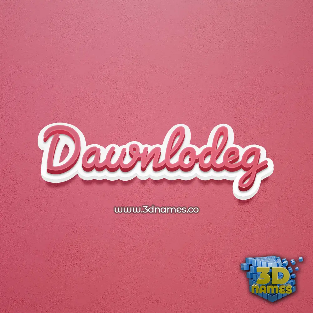 dawnlodeg in Red Scribble style - 3D name wallpaper