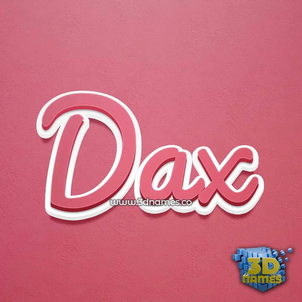 dax in Red Scribble style - 3D name wallpaper