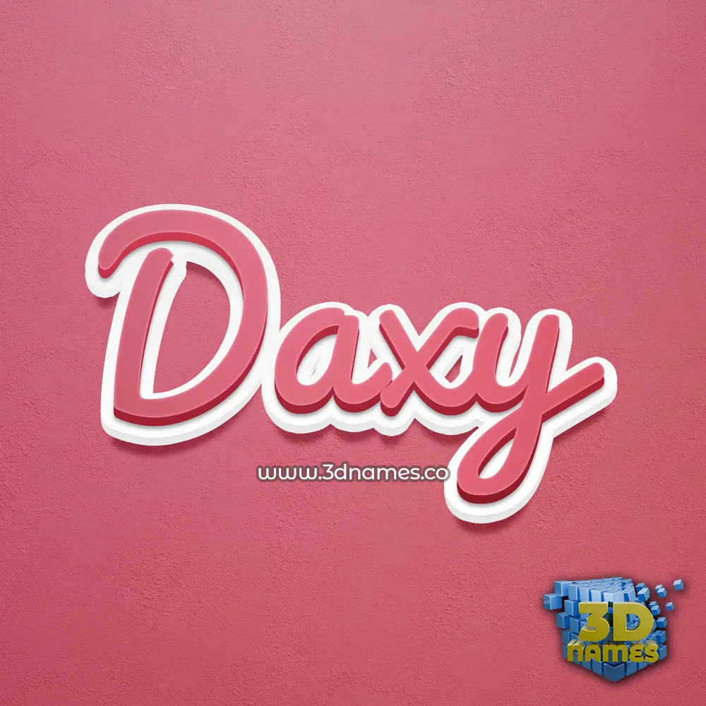 daxy in Red Scribble style - 3D name wallpaper