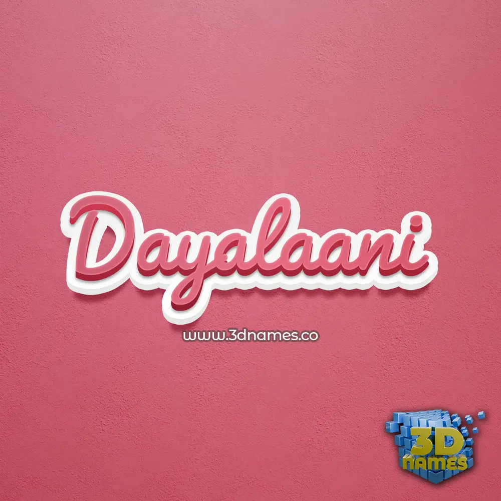 dayalaani in Red Scribble style - 3D name wallpaper