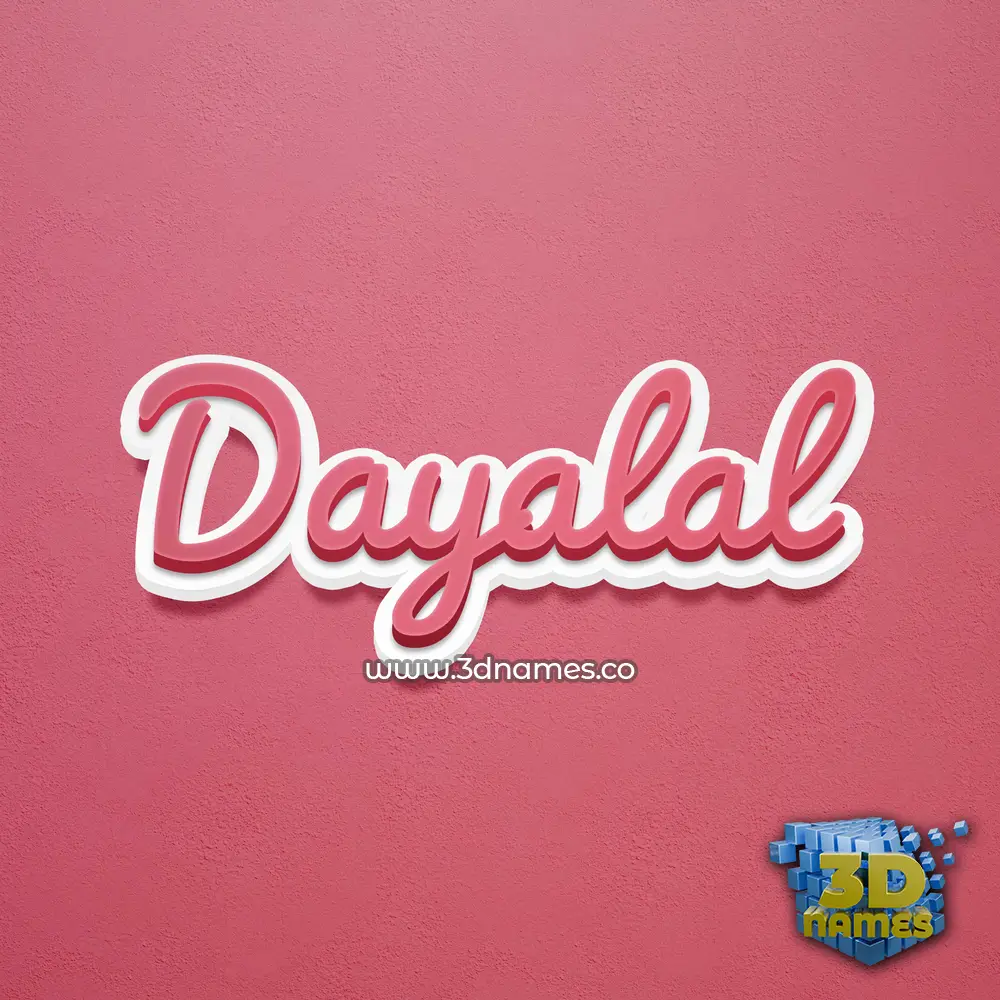 dayalal in Red Scribble style - 3D name wallpaper