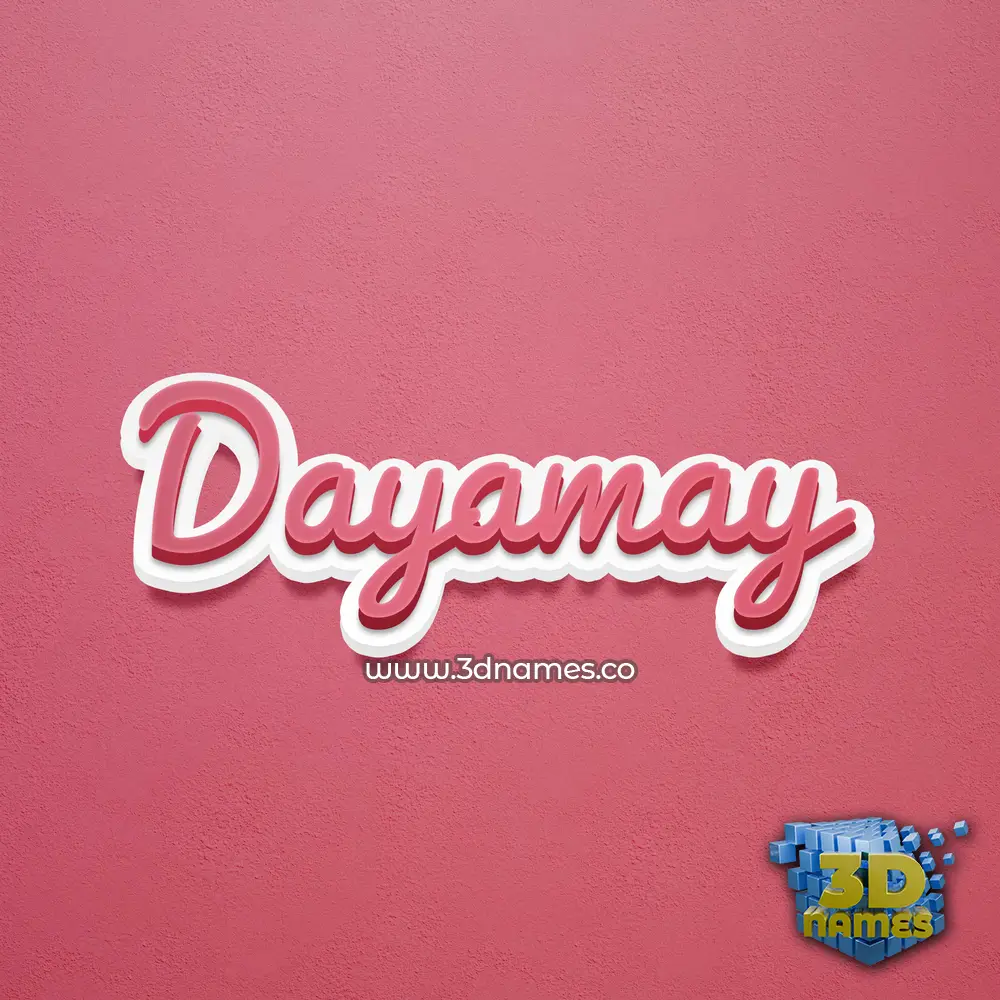 dayamay in Red Scribble style - 3D name wallpaper
