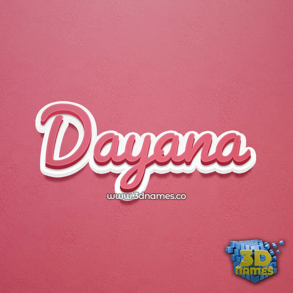 dayana in Red Scribble style - 3D name wallpaper
