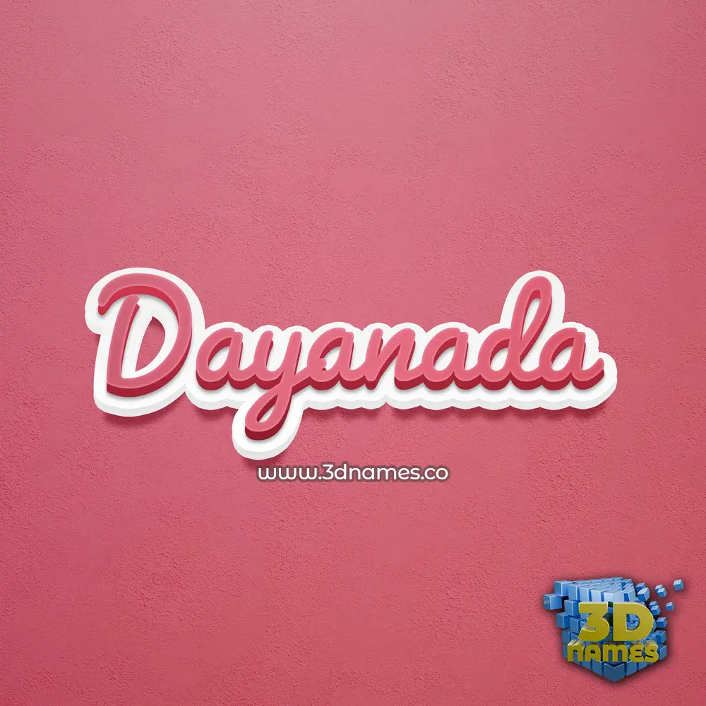 dayanada in Red Scribble style - 3D name wallpaper