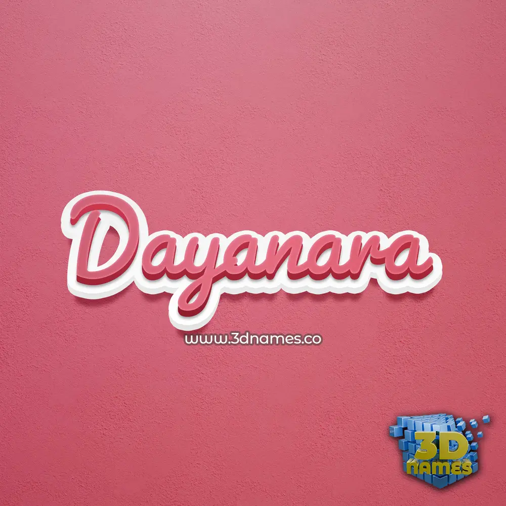 dayanara in Red Scribble style - 3D name wallpaper