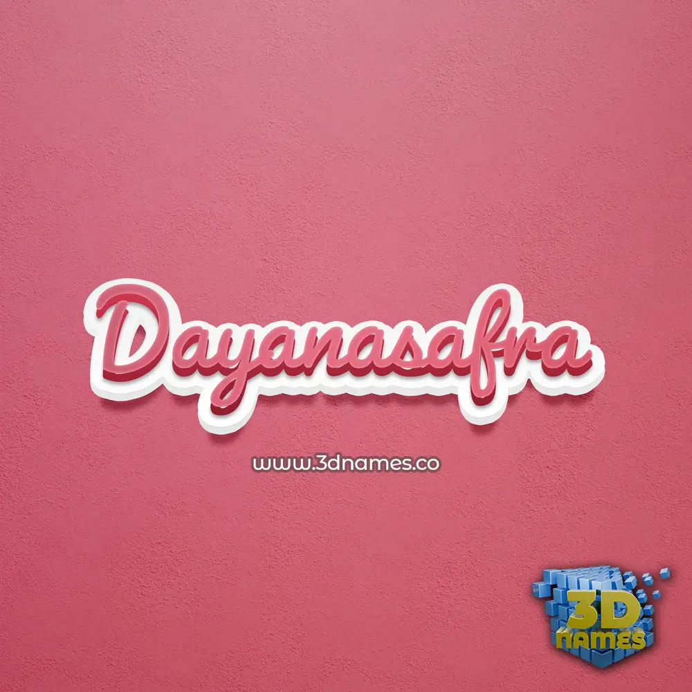 dayanasafra in Red Scribble style - 3D name wallpaper