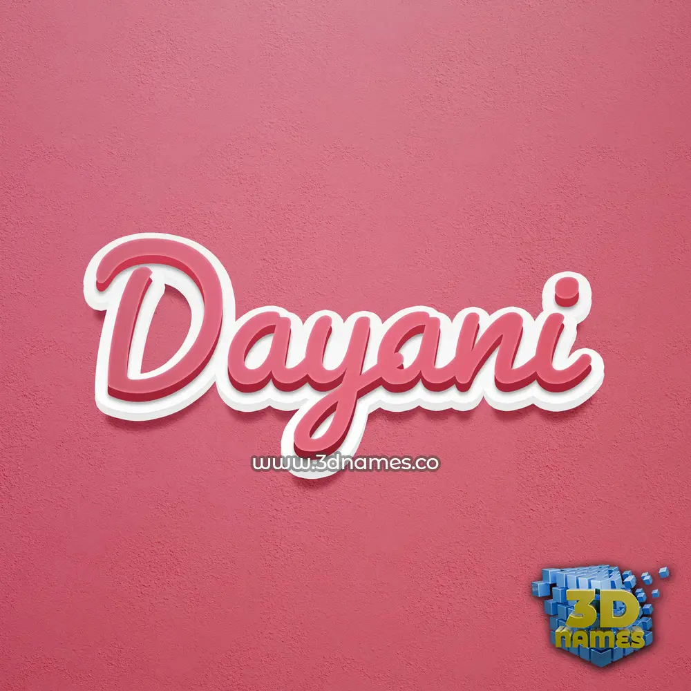 dayani in Red Scribble style - 3D name wallpaper