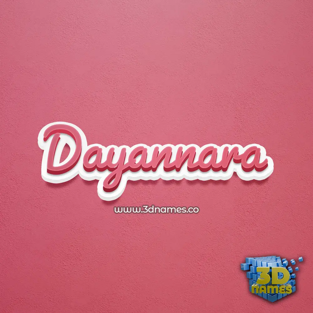dayannara in Red Scribble style - 3D name wallpaper