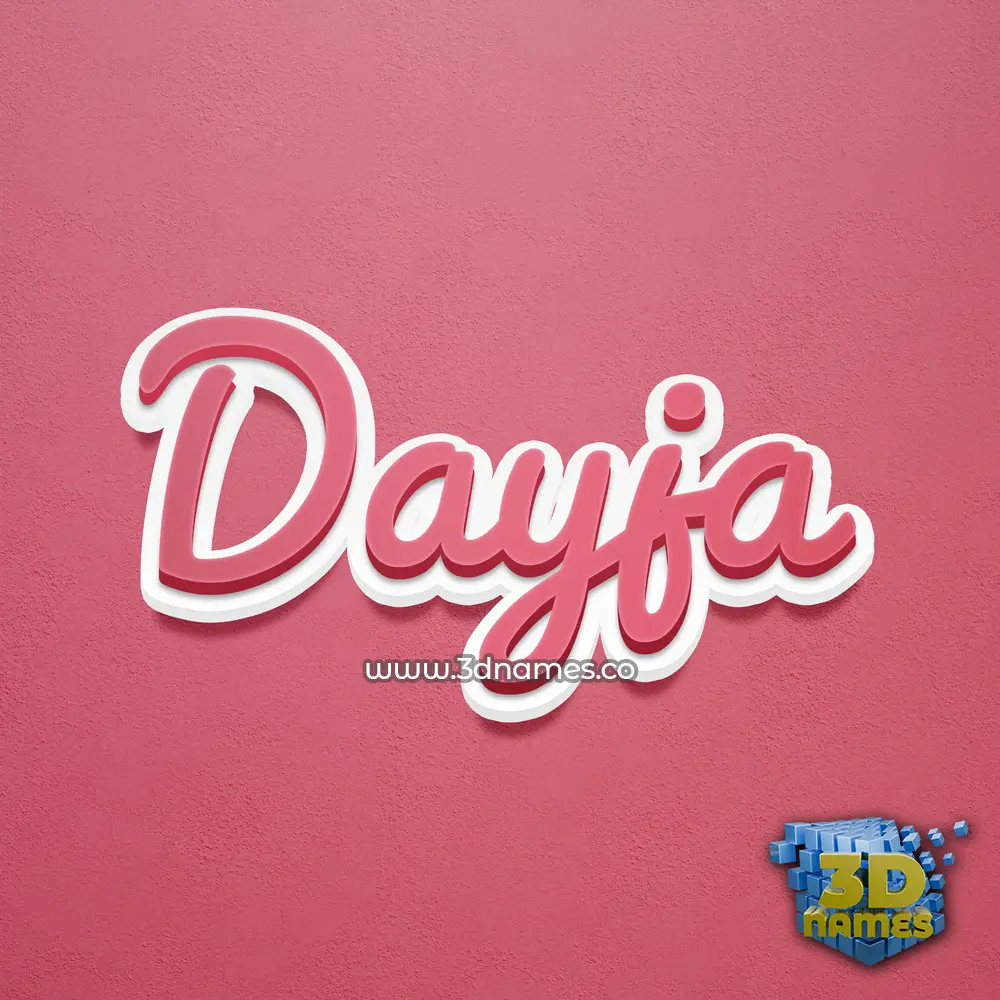 dayja in Red Scribble style - 3D name wallpaper